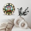 12 Inch Diameter Glass Wall Clock with a Classic Brushed