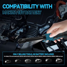 Aepiraza 3/8" Extended Cordless Ratchet Wrench, 80 N.m 320 RPM Electric Ratchet Wrench Set with 8 Sockets, 1/4" Adapter & 3" Extension Bar(Tool Only) (Fit for MA-KITA 18V Battery)