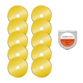 45mm Rotary Cutter Blades 10-Pack Replacement Blades Fits Fiskars, OLFA for Quilting Scrapbooking Sewing Arts & Crafts Sharp and Durable Cutter Blade
