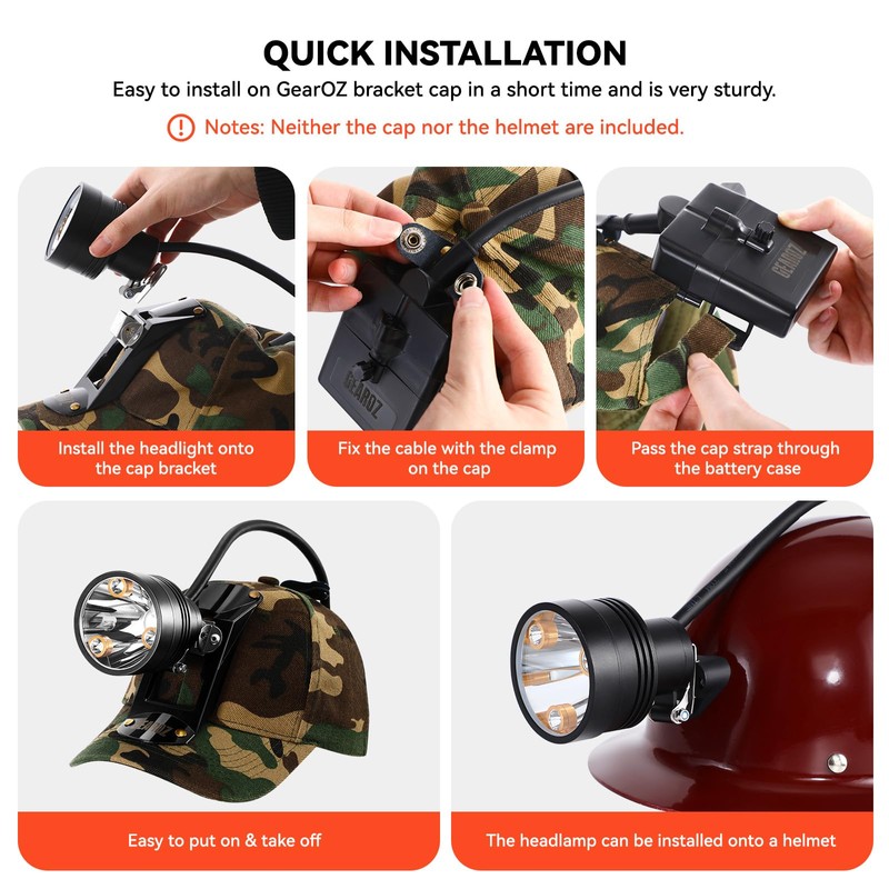GearOZ 10W Coon Hunting Lights, 45000LUX Hunting Headlamp for Coyotes