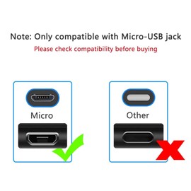 Replacement OFC USB Charger Cable Charging Cord Compatible with Beats by Dr Dre Powerbeats 2, Studio 2, Studio, Solo Wireless Headphones