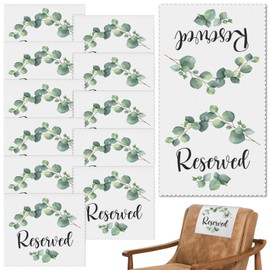 Buryeah Reserve Cloth White Reserved Seating Placeholder Catholic Mass Reserved Signs for Wedding Church Pews Cloth for Church Pew Seats Weddings, Receptions, Parties and Celebrations(12 Pieces)