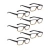 LUR READING GLASSES 6 Pack Spring Hinge Comfort Plastic Readers