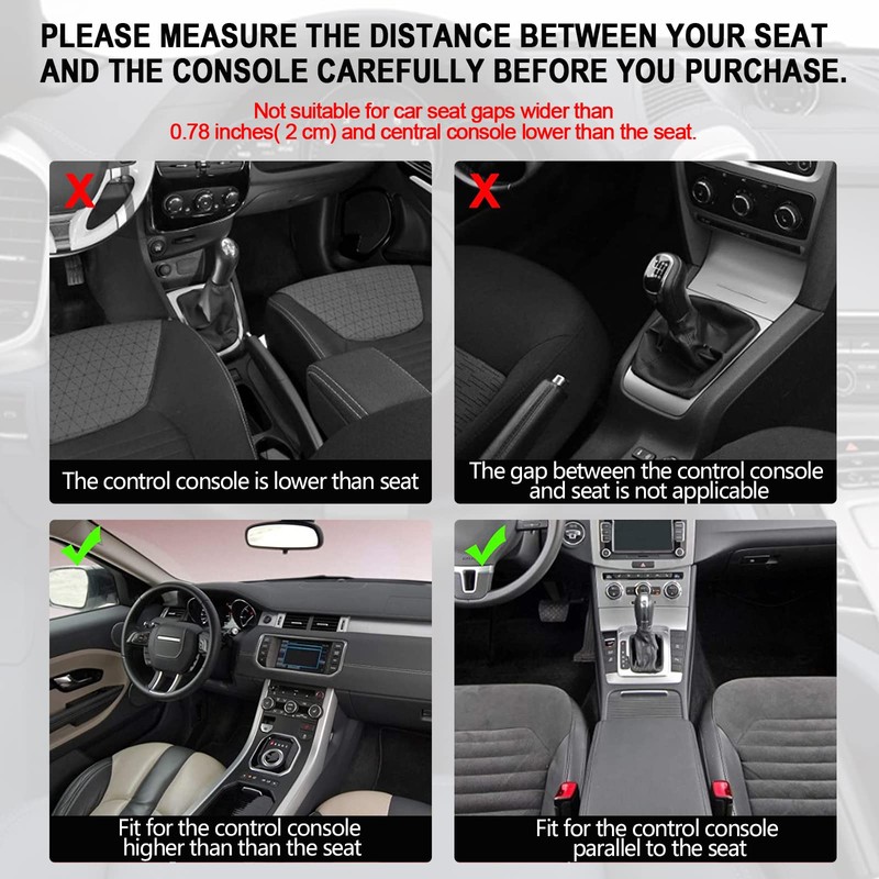 Car Seat Gap Filler Organizer, 2 Pack Multifunctional Auto Console
