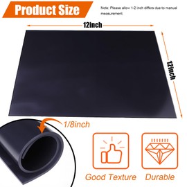 Silicone Rubber Sheet, Flexible Heat Resistant Silicone Insulation Gasket, 60 A Rubber Sheeting for DIY Gaskets Material, Pads, Seals (12 X 12 X 1/8inch X 2PCS)