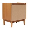 Walker Edison Blythe Mid-Century Modern Tray-Top 2-Drawer Nightstand, 20 Inch,