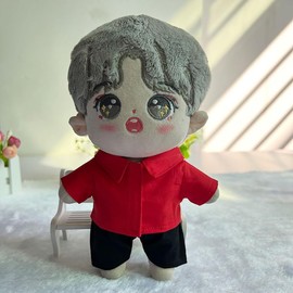 Sewing Clothes-Plush-Clothes-10cm Shirt Plain Shirt Doll (Beige, 20cm)