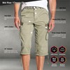 X RAY Men's Belted Long Cargo Shorts for Men, Below