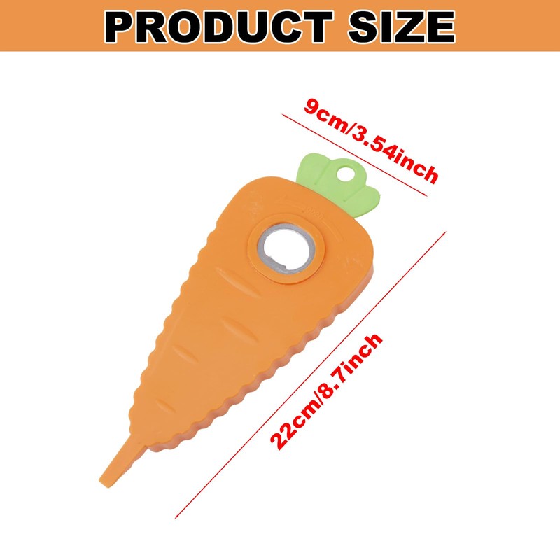 Carrot Shaped Magnet Jar Opener for Weak Hands, Multifunctional Magnetic