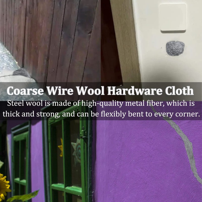 Steel Wool Mice Control 2 Pack, 13 Feet Steel Wool