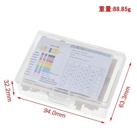 PENGLIN 300 Pcs Carbon Film Resistor Set Carbon Resistor 1/2W ±5% 10Ω to 1 MΩ 30 Types, 10 Pieces Each, Electronic Components Set