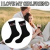 I Love My Girlfriend Socks Valentineds Day Gifts for Boyfriend