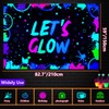 Glow Neon Birthday Backdrop - Glow in The Dark Let’s