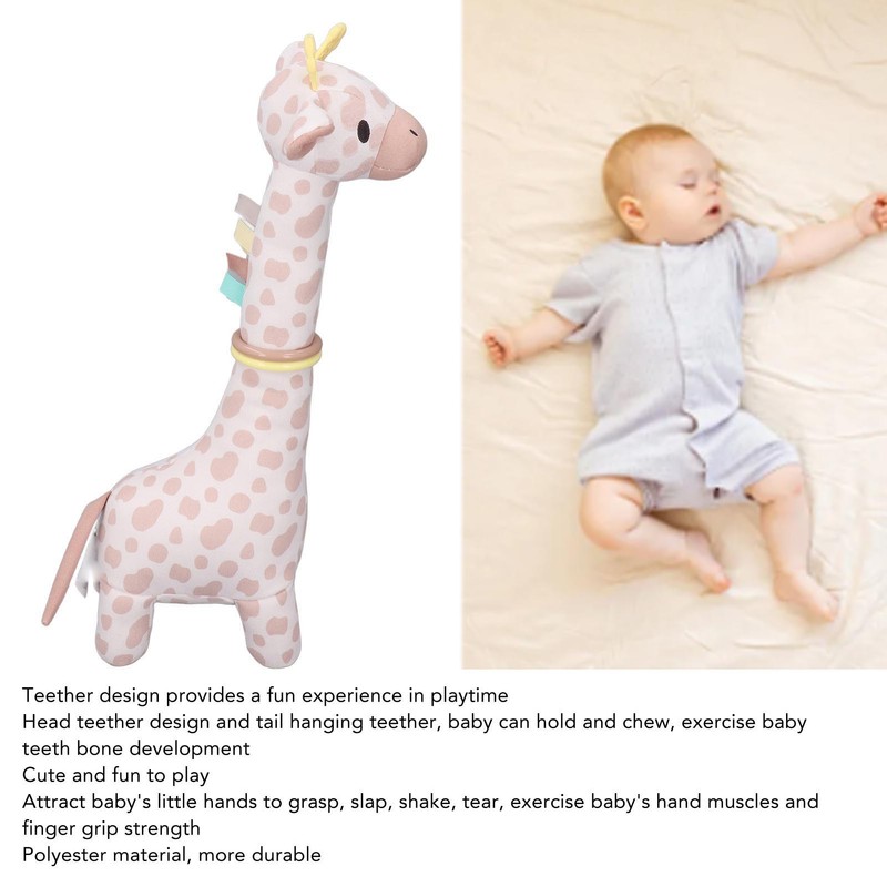 Plush Giraffe Teether Toy Fun Teether Design Cute Infant Plush