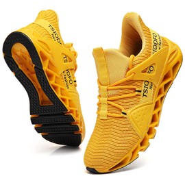 FUTAI - Tenis deportivos para correr para mujer, 6099 Yellow, 23.5 cm