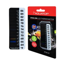 AQUATOP Stick-on LCD Thermometer 1 x 2.5 inches, 64-86°F, ATSD-01
