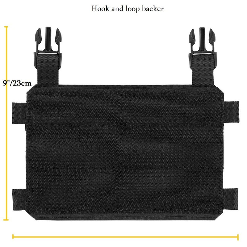 GYDEHUTJ Molle Placard Hoop and Loop Front Flap Hanging Panel
