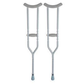 Dynarex Bariatric HD Steel Tall Adult Crutches - 5'10” to 6'6” - Extra Heavy Duty Bariatric Crutches with Underarm Pads, Adjustable Hand Grips - 1000 lb. Capacity, 1 Pair