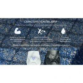 Revora - Grip Padel Ergonómico Silicón Diseño Hexagonal Agarre Control Precisión Antideslizante Reduce Vibración y Fatiga Soporte Codo de tenista Overgrip para Pala Paddle Pickleball Tenis Raqueta