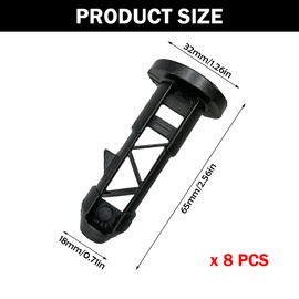 8 PCS Wheelie Bin Lid Hinge Pins Plastic Wheelie Bin Pins for Lid Black Wheelie Bin Handle Plugs for 120L / 240L Household Outdoor Wheelie Trash Cans