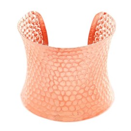 Arras Creations Fashion Trendy Cuff Urban Glam Bold Statement Modern Metallic Metal for Unisex / AZBRCF011 (Rose Gold)