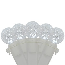 Northlight LED G12 Berry Christmas Lights - Pure White - 16' White Wire - 50 ct