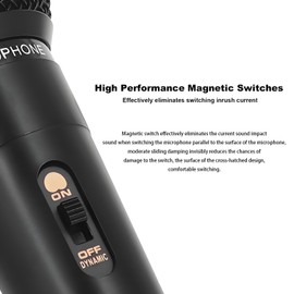 WMQ Dynamic Karaoke Microphone for Singing with 16.4ft/5M XLR Cable, Metal Handheld Mic Compatible with Karaoke Machine/Speaker/Amp/Mixer for Karaoke Singing, Speech, Wedding and Outdoor Activity