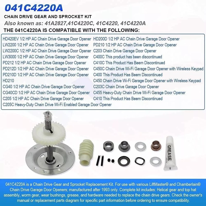 RURAL MART Gear Sprocket 41a4315-7d Replacement for Craftsman 139.53615sr 139.53995SRT