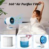 SISMEL Small Desk Fan for Bedroom,Portable Fan with Air Purifier,Personal