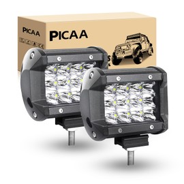 PICAA LED Work Light 2 x 4 Inch 10 cm 36 W 7D LED Light Bar 12 V 24 V 6000 K LED Additional Headlight Bar Spot LED Work Light Bar for SUV Offroad ATV UTV Tractor 4 x 4 Car
