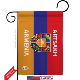 Armenia Flag Artsakh Garden Flag Pack Support Cause Strong United State American Applique House Decoration Banner Small Yard Gift Double-Sided, Made in USA