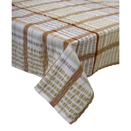 Pack of 4 Seersucker Cotton Napkins Traditional Serviettes Oatmeal