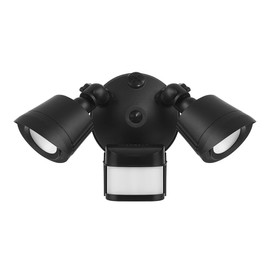 Savoy House 4-Flood Light-MS-A2-3000K-BK Savoy House Outdoor Flood Light with Motion Sensor Covers 270 Degrees, Integrated LED 2-Light 44 Total Watts, 7" H x 8" W, Black