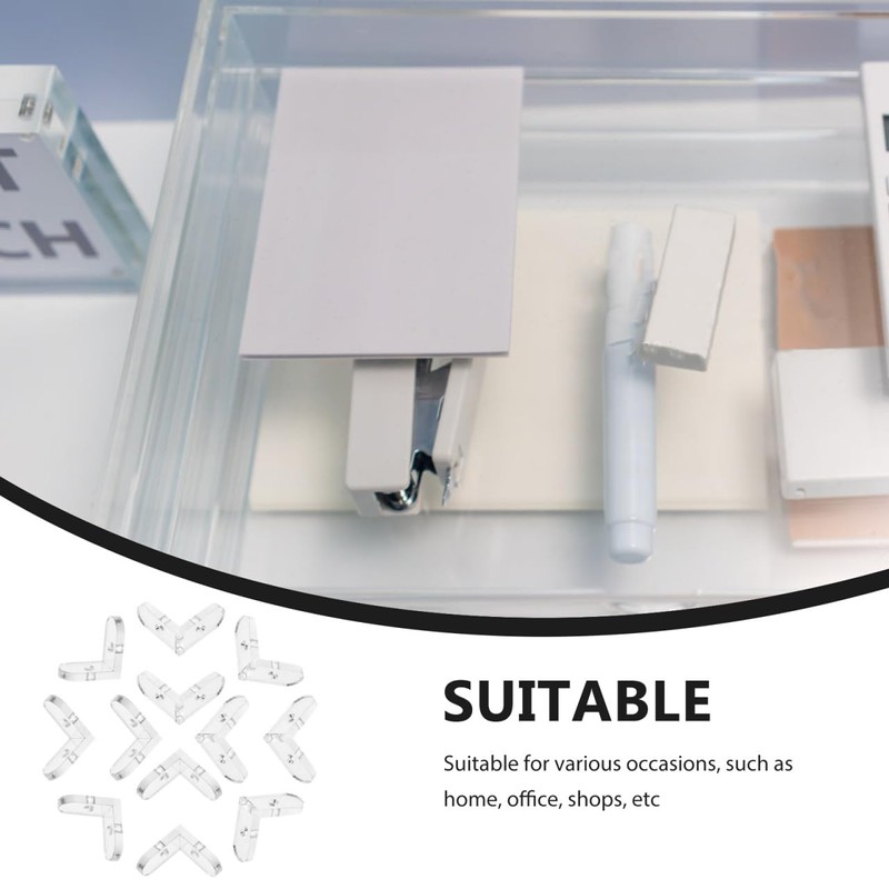 Ipetboom 15pcs Buckle Corner Cord Fix L Shelf Bracket Square