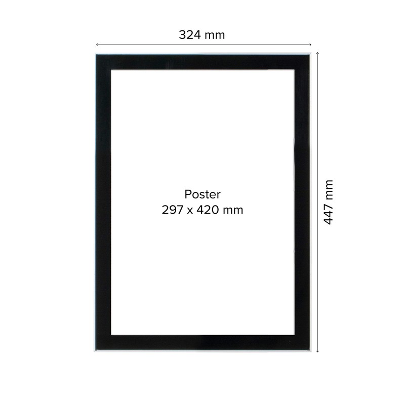 DISPLAY SALES Magnetic Poster Frame Aluminium with Black Mount Elegant