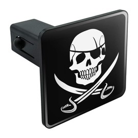 GRAPHICS & MORE Pirate Skull Crossed Swords Jolly Roger Tow Trailer Hitch Cover Plug Insert 1 1/4 inch (1.25")