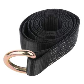 SCITOO 3300 lbs 2 inch x 8 feet Lasso Strap w/O-Ring Auto Tie Down Rugged Weave Black