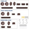 NearMoon 5-Pieces Industrial Pipe Bathroom Hardware Set, Include 18 Inch