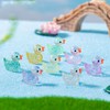 Garneck 120pcs Glittery Mini Ducks for DIY Fairy Garden Dollhouse