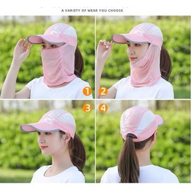 HEVIBK Baseball Caps, Removable Baseball Caps, Leisure Hats, Golf Outdoor, Retractable Brim, Outdoor Sun Hat, UPF 50+, khaki