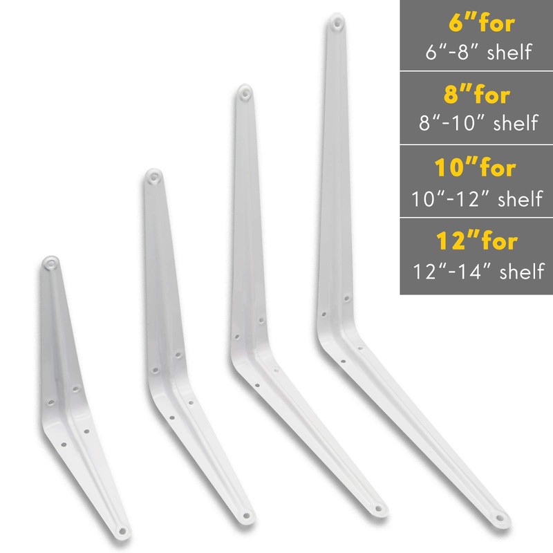KOOLPUG Shelf Brackets with Screws and Mini Spirit Level, 10