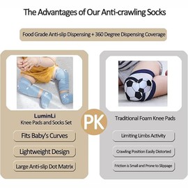 6 Pack Non Slip Kids Toddler Baby Socks with Grips 1-7 Years Boys Girls Cotton Ankle Socks Multi Colors (AU, Age, 1 Year, 2 Years, Crawling knee pads B)