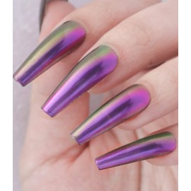 Chameleon Nail Polish Holographic Glitter Quick Dry Nail Polish Shimmer Iridescent Chrome Nail Art Varnish (04)