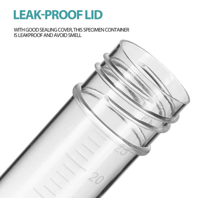 10pcs 25-30ml Stool Specimen Cup Stool Container with Spoon Lid,
