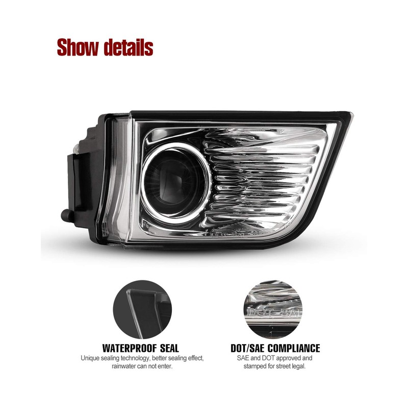 AUTOWIKI Fog Lights for 2003-2005 Toyota 4Runner OEM Replacement Fog