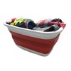 SAMMART Collapsible Plastic Laundry Basket - Foldable Pop Up Storage