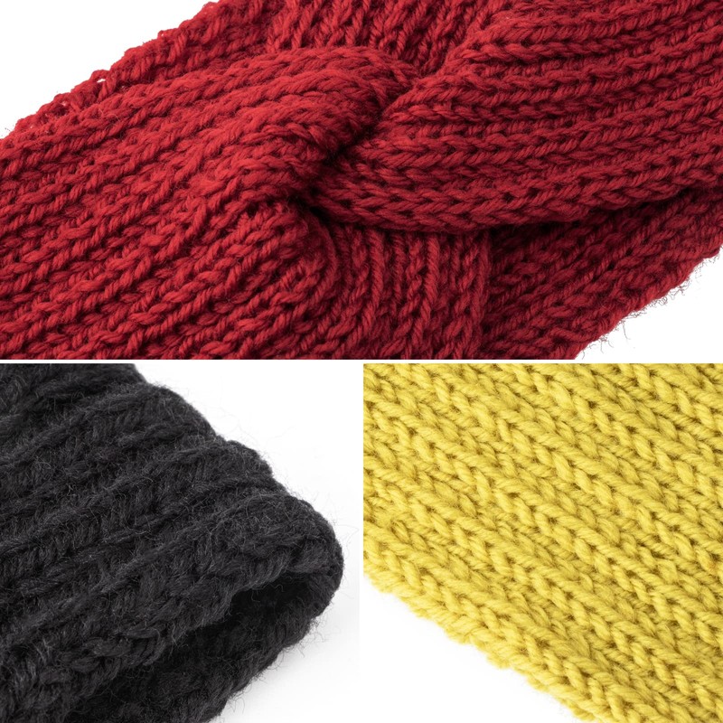 DRESHOW Diadema Mujer Invierno Diadema Cabeza Anchas Cabello Turbante Banda
