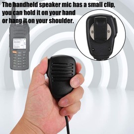 Walkie Talkie Speaker, PTT Handheld Microphone Speaker for Yaesu Vertex VX-6R VX-7R, Walkie Talkie Handheld PTT Microphone