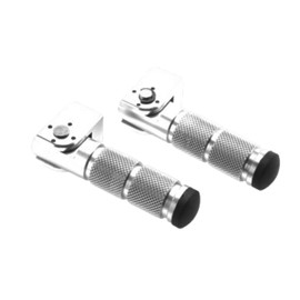 Muchas sonrisas Tandem Step Foot Pegs Universal Bike CNC Aluminum Back Step Foldable (Silver)