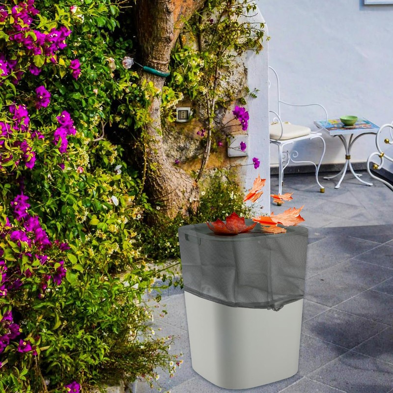 Bojueahaw Rain Barrel Mesh Cover,95 cm Adjustable Rain Barrel Net,Rain